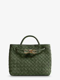 BOTTEGA VENETA Bottega Veneta Women Small Andiamo Suede Handbag With Intrecciato Motif
