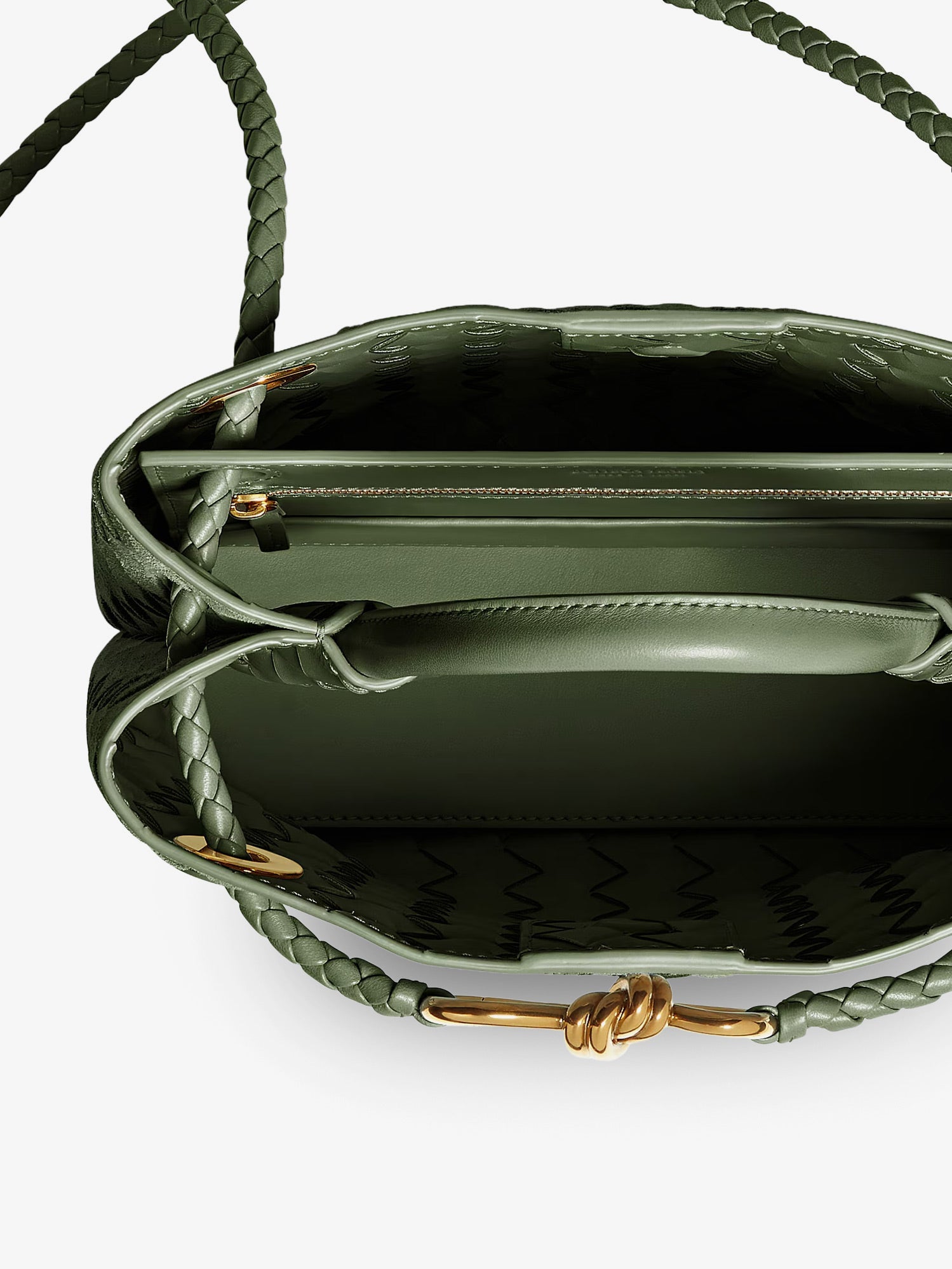 BOTTEGA VENETA Bottega Veneta Women Small Andiamo Suede Handbag With Intrecciato Motif