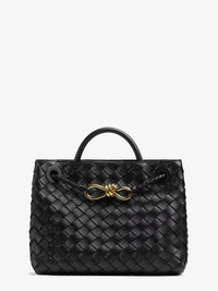 Bottega Veneta Women Andiamo Small Leather Crossbody Bag With Intrecciato Motif