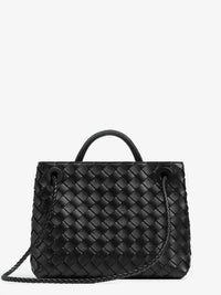 Bottega Veneta Women Andiamo Small Leather Crossbody Bag With Intrecciato Motif