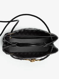 Bottega Veneta Women Andiamo Small Leather Crossbody Bag With Intrecciato Motif