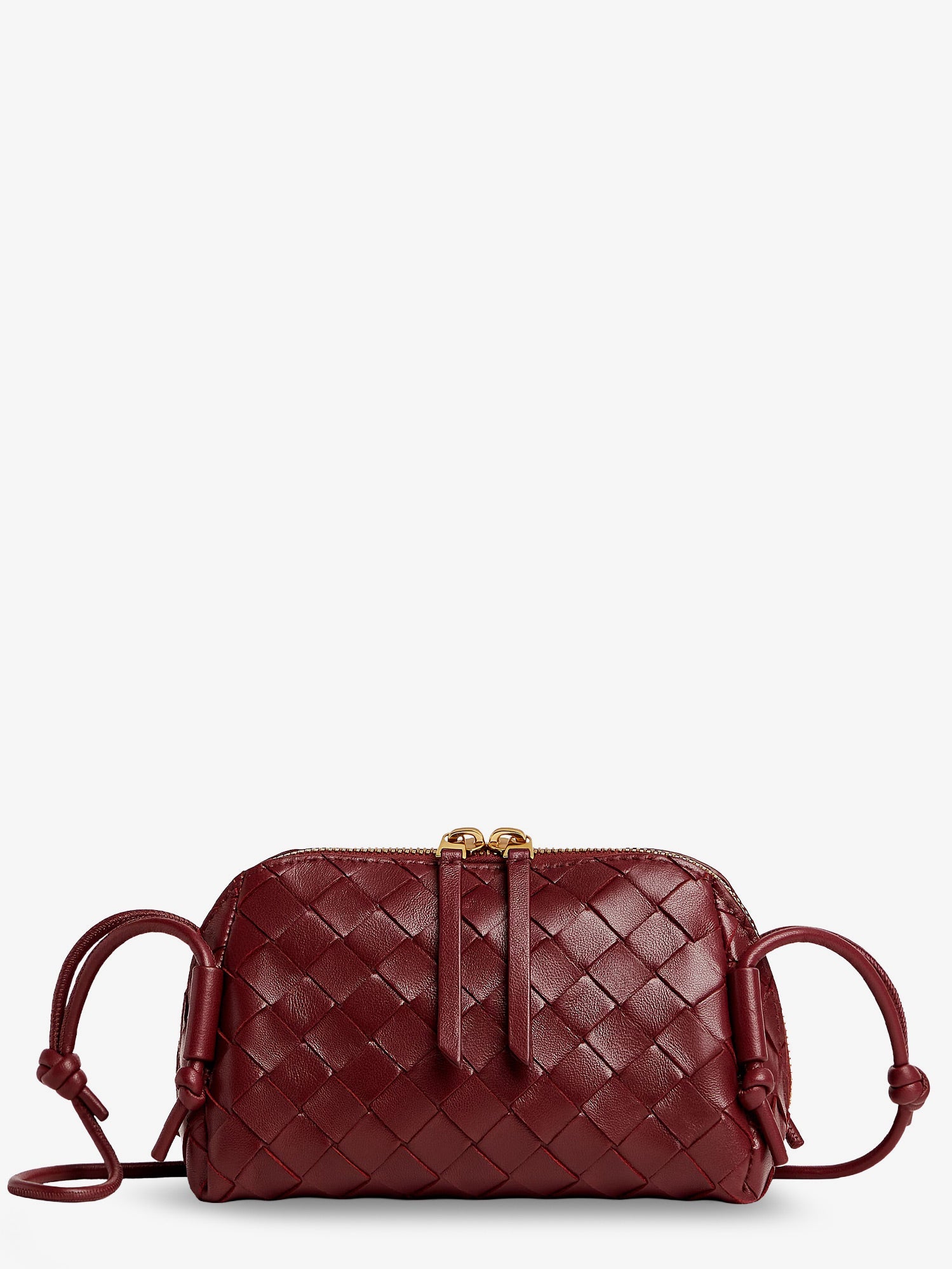 BOTTEGA VENETA Bottega Veneta Women Concert Pouch Leather Shoulder Bag With Intrecciato Pattern