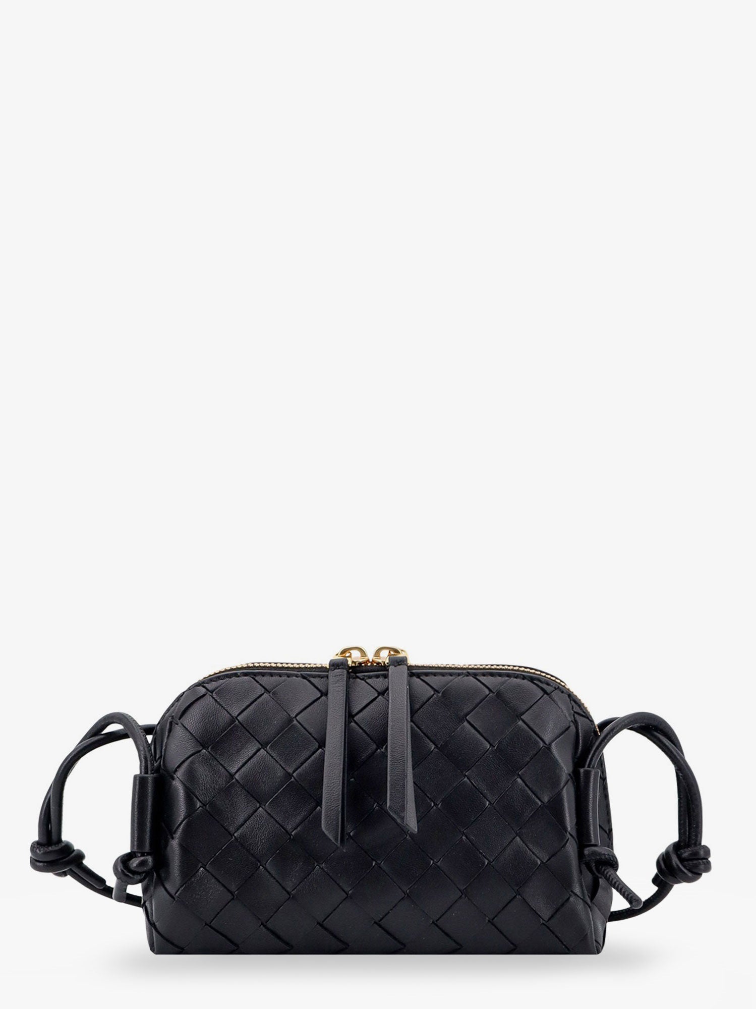 BOTTEGA VENETA Bottega Veneta Women Concert Pouch Leather Crossbody Bag With Intrecciato Motif
