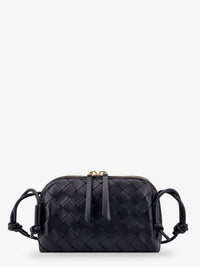 BOTTEGA VENETA Bottega Veneta Women Concert Pouch Leather Crossbody Bag With Intrecciato Motif