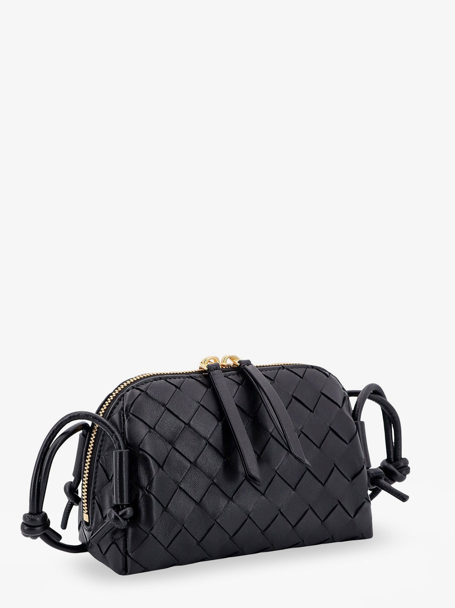 BOTTEGA VENETA Bottega Veneta Women Concert Pouch Leather Crossbody Bag With Intrecciato Motif