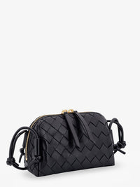 BOTTEGA VENETA Bottega Veneta Women Concert Pouch Leather Crossbody Bag With Intrecciato Motif