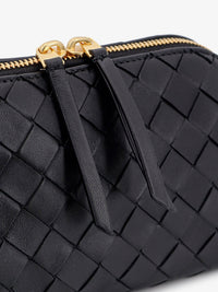 BOTTEGA VENETA Bottega Veneta Women Concert Pouch Leather Crossbody Bag With Intrecciato Motif