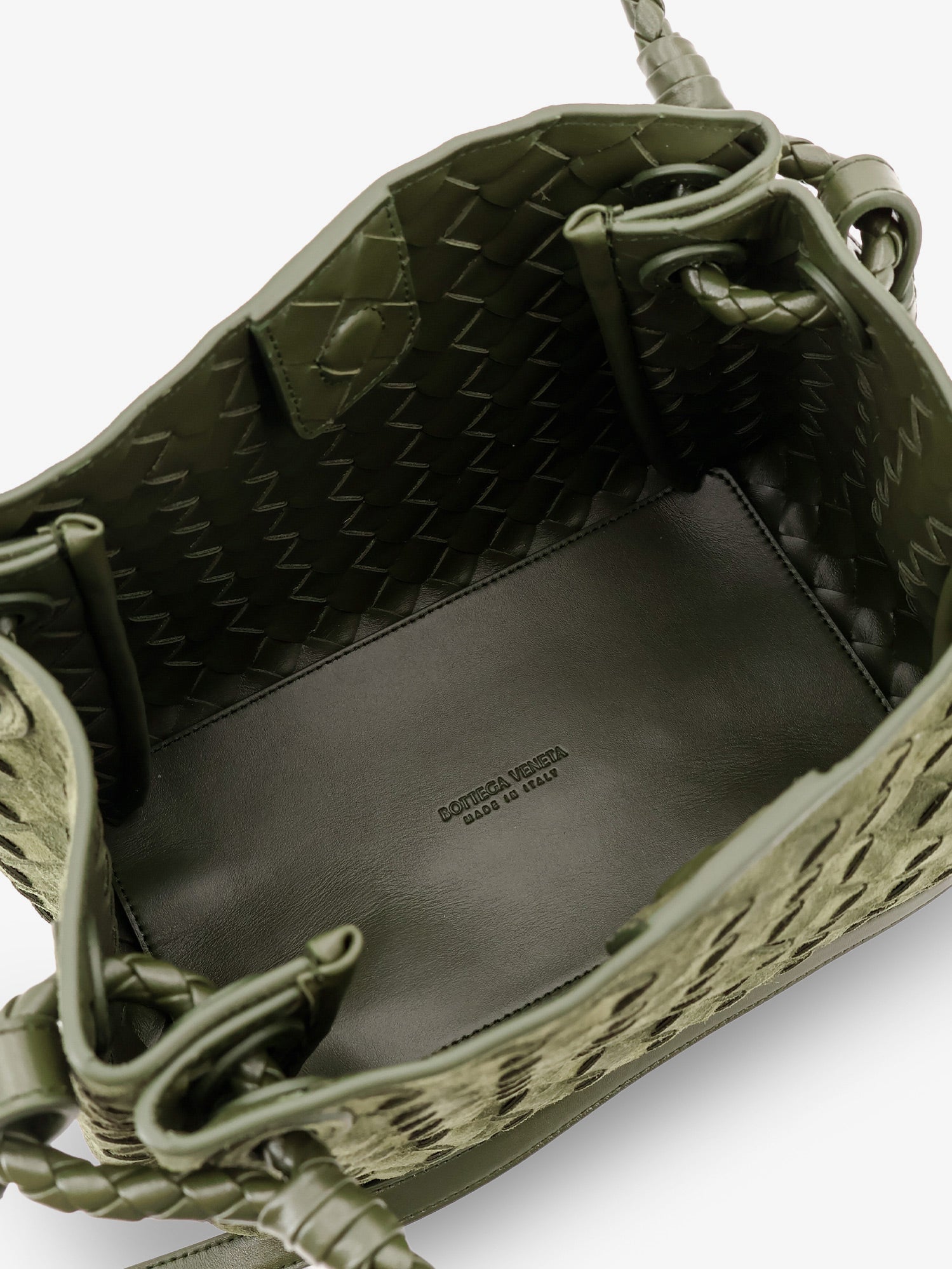 BOTTEGA VENETA Bottega Veneta Women Parachute Suede Shoulder Bag With Intrecciato Motif