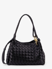 BOTTEGA VENETA Bottega Veneta Women Parachute Leather Shoulder Bag With Intrecciato Motif And Knot Detail