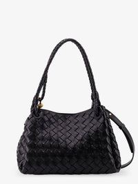 BOTTEGA VENETA Bottega Veneta Women Parachute Leather Shoulder Bag With Intrecciato Motif And Knot Detail