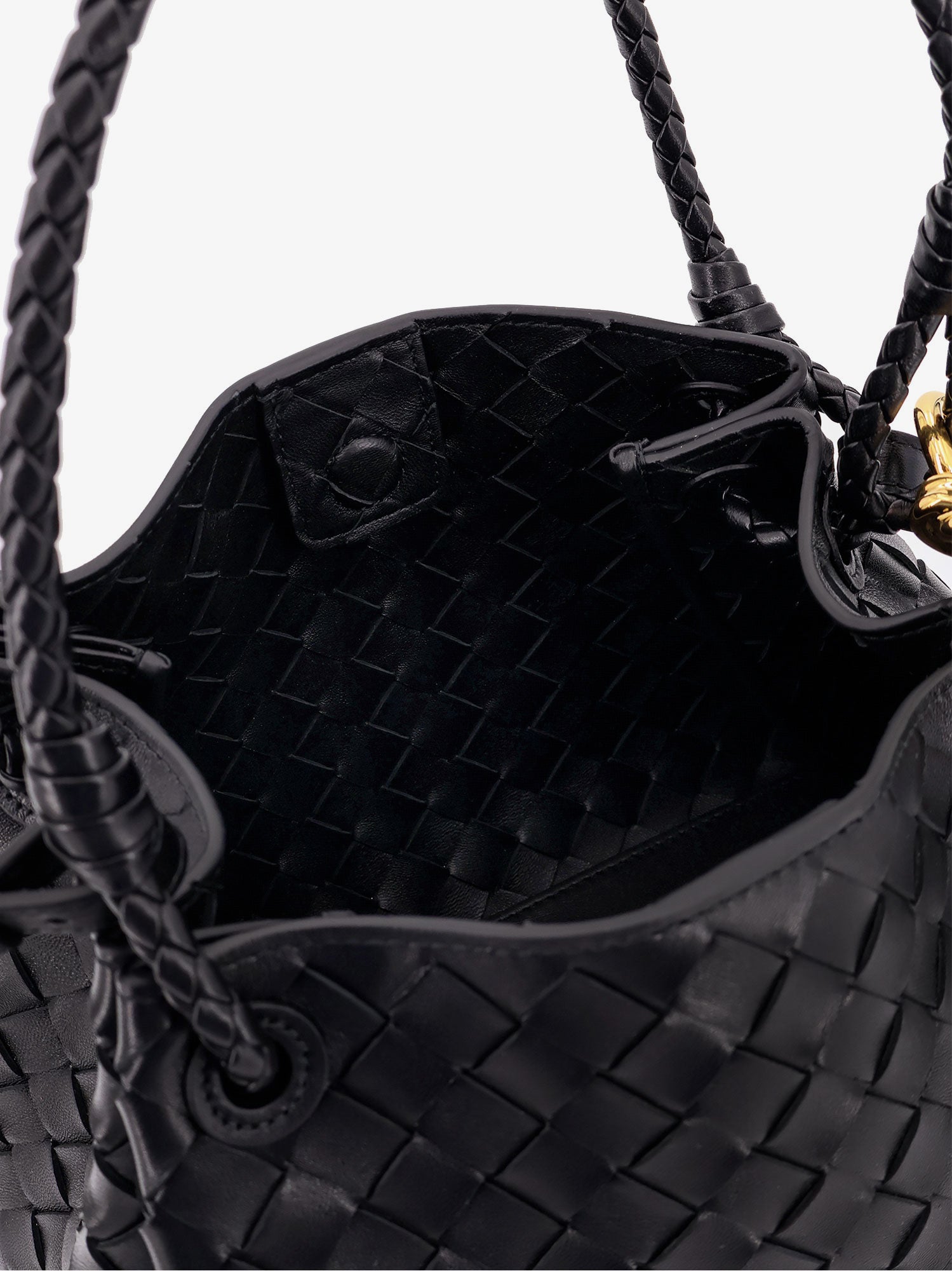 BOTTEGA VENETA Bottega Veneta Women Parachute Leather Shoulder Bag With Intrecciato Motif And Knot Detail