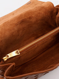 Bottega Veneta Women Notturno Clutch Bag With Leather Shoulder Strap