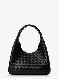 Bottega Veneta Women Campana Leather Shoulder Bag With Intrecciato Motif