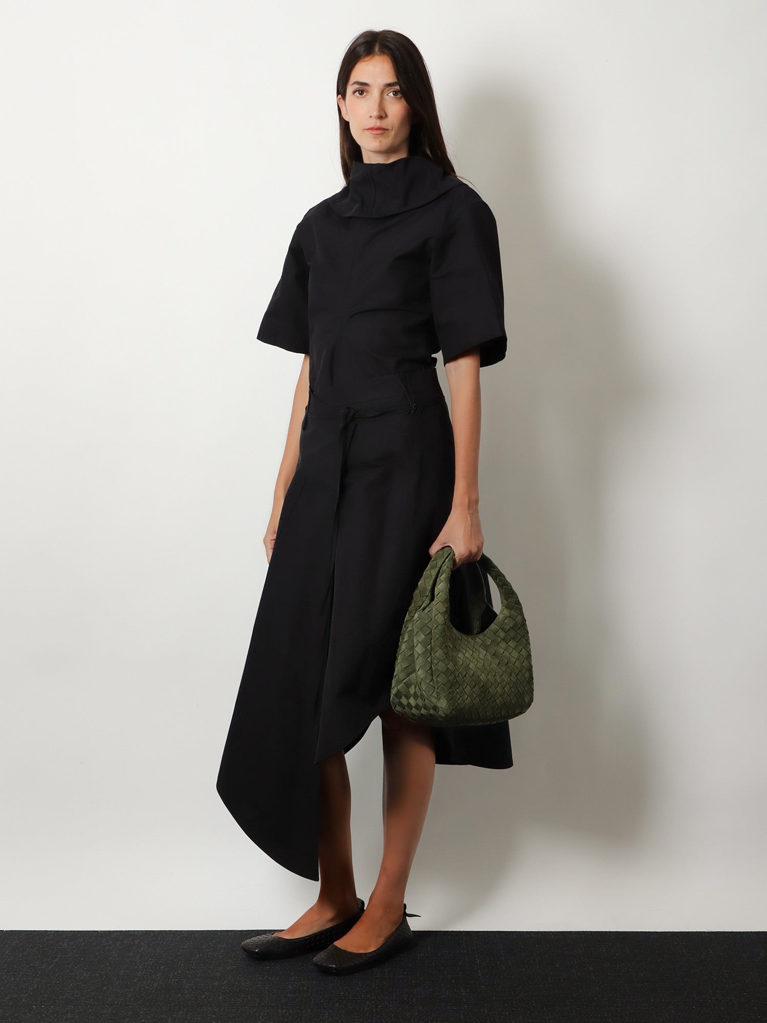 BOTTEGA VENETA Bottega Veneta Women Campana Intrecciato Suede Shoulder Bag