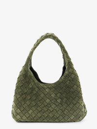 BOTTEGA VENETA Bottega Veneta Women Campana Intrecciato Suede Shoulder Bag