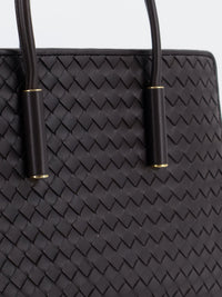 Bottega Veneta Women Barbara Leather Handbag With Intrecciato Motif