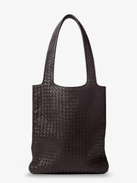 Bottega Veneta Men Veneto Leather Shoulder Bag With Intrecciato Motif