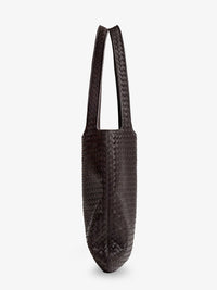 Bottega Veneta Men Veneto Leather Shoulder Bag With Intrecciato Motif