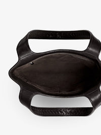 Bottega Veneta Men Veneto Leather Shoulder Bag With Intrecciato Motif