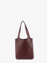 Bottega Veneta Men Veneto Leather Shoulder Bag With Intrecciato Motif