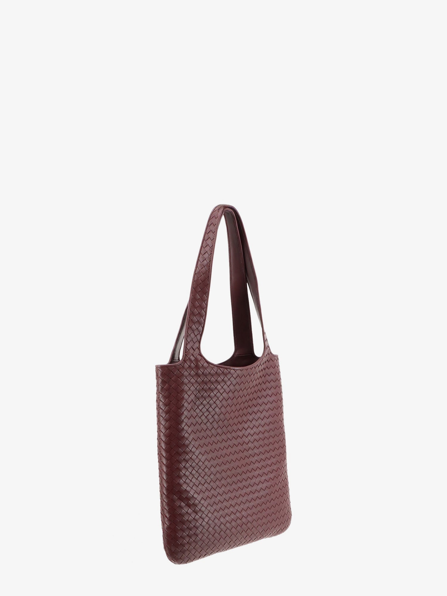 Bottega Veneta Men Veneto Leather Shoulder Bag With Intrecciato Motif