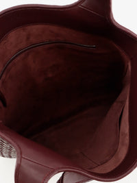 Bottega Veneta Men Veneto Leather Shoulder Bag With Intrecciato Motif