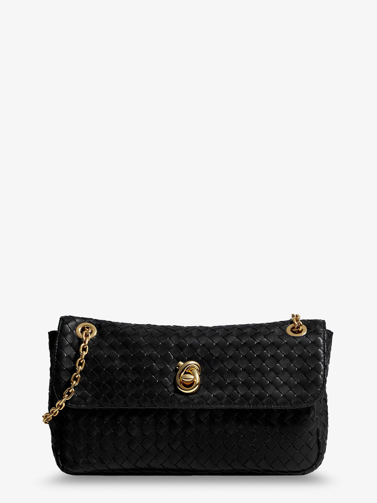 Bottega Veneta Women Madison Leather Shoulder Bag With Knot Detail
