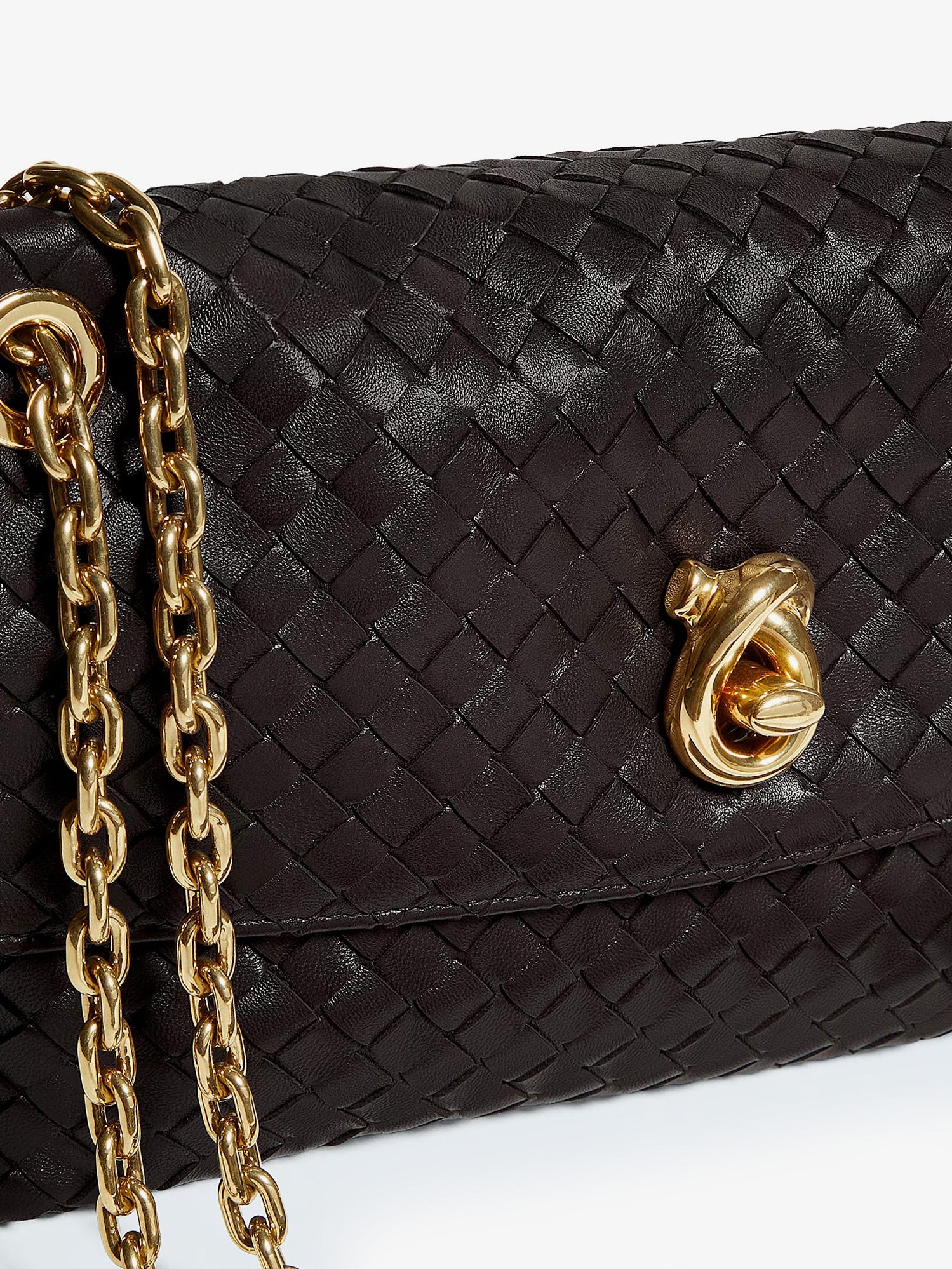 Bottega Veneta Women Madison Leather Shoulder Bag With Knot Detail