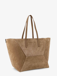 BRUNELLO CUCINELLI Brunello Cucinelli Women Bc Duo Suede Shoulder Bag With Engraved Logo