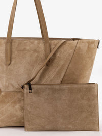 BRUNELLO CUCINELLI Brunello Cucinelli Women Bc Duo Suede Shoulder Bag With Engraved Logo