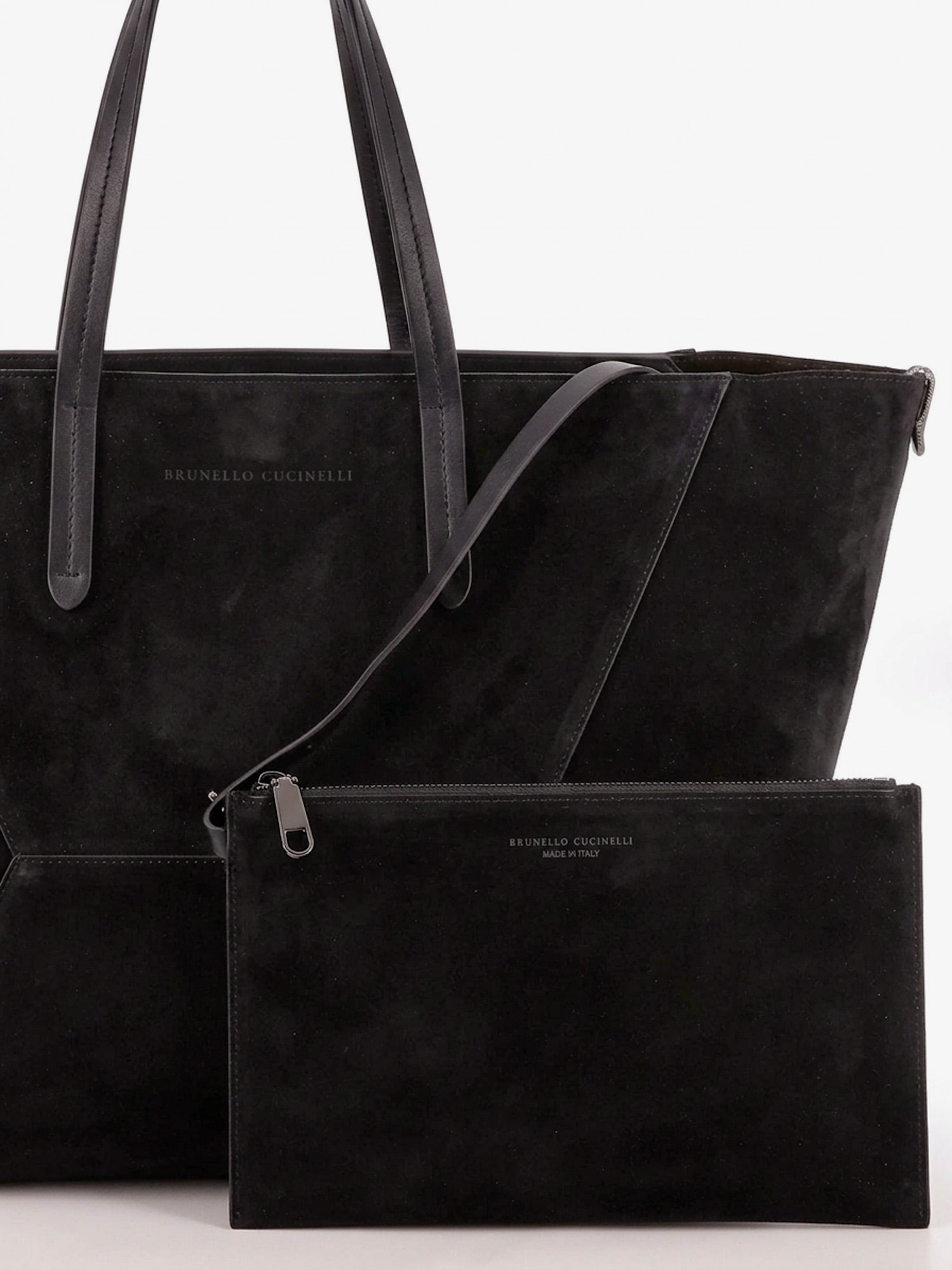 BRUNELLO CUCINELLI Brunello Cucinelli Women Bc Duo Suede Shoulder Bag With Engraved Logo