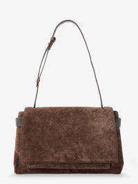 Brunello Cucinelli Women Suede Crossbody Bag With Monili Details