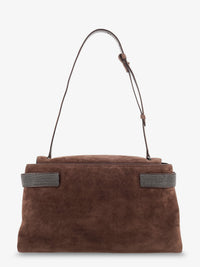 Brunello Cucinelli Women Suede Crossbody Bag With Monili Details