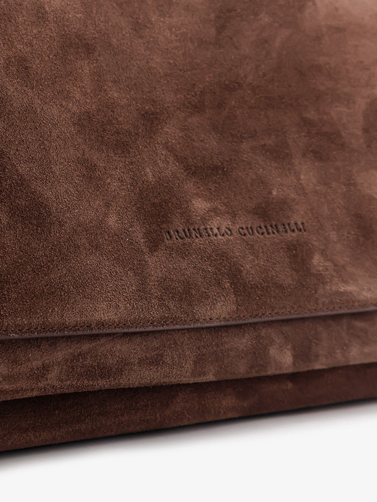 Brunello Cucinelli Women Suede Crossbody Bag With Monili Details