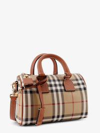 BURBERRY Burberry Women Coated Canvas Crossbody Bag With Check Pattern