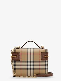 BURBERRY Burberry Women Vanity Mini Coated Canvas Handbag With Check Motif