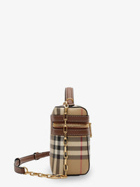 BURBERRY Burberry Women Vanity Mini Coated Canvas Handbag With Check Motif