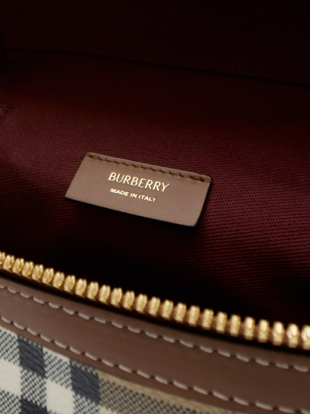 BURBERRY Burberry Women Vanity Mini Coated Canvas Handbag With Check Motif