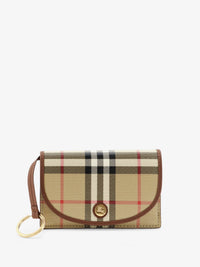 BURBERRY Burberry Women Coated Canvas Wallet With Check Pattern