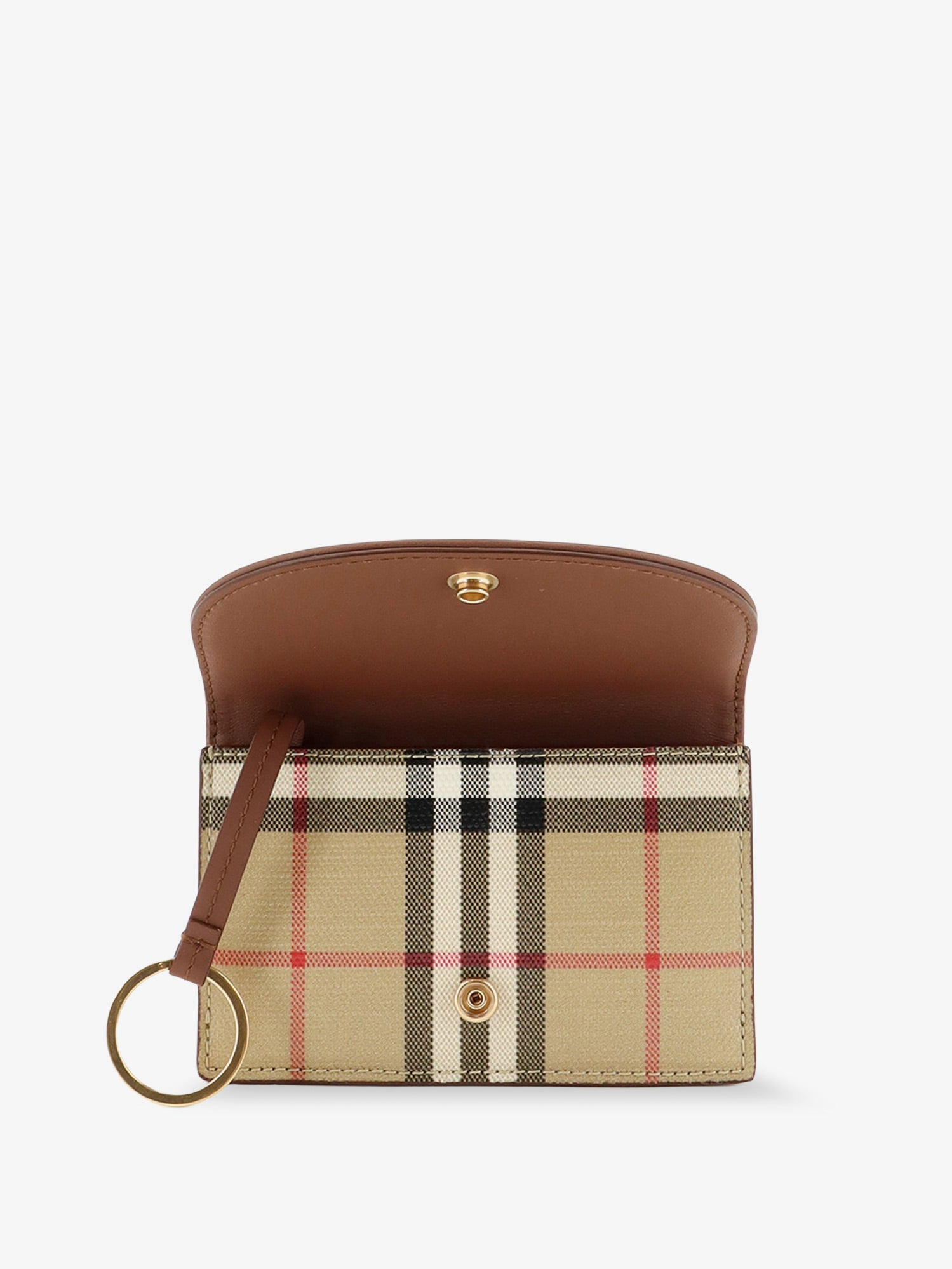 BURBERRY Burberry Women Coated Canvas Wallet With Check Pattern