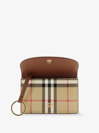 BURBERRY Burberry Women Coated Canvas Wallet With Check Pattern