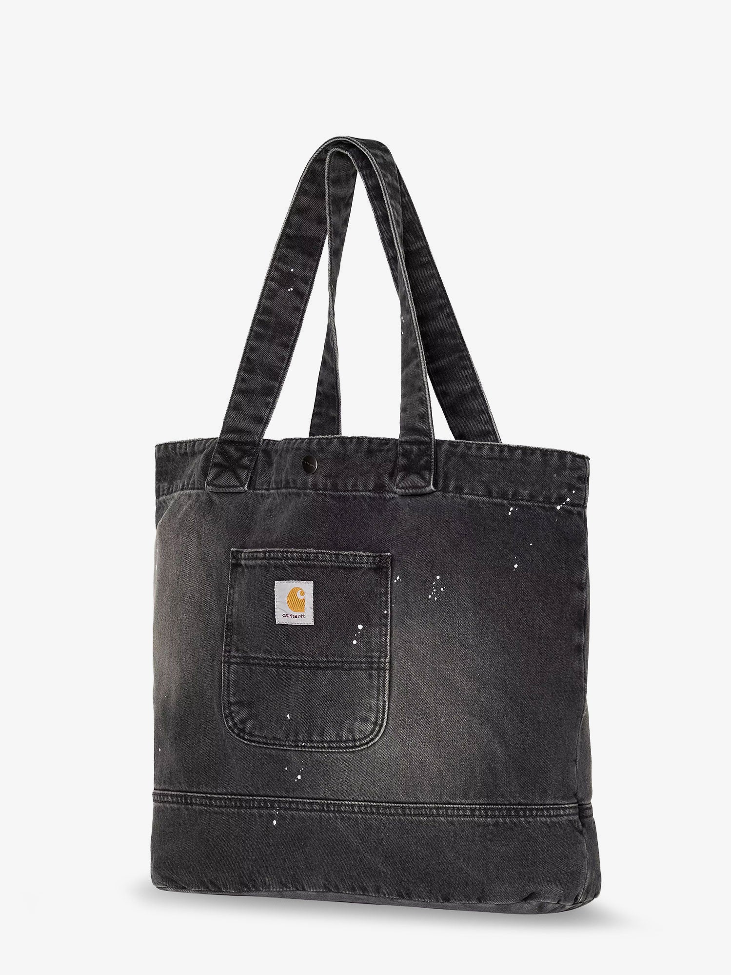 CARHARTT WIP Carhartt Wip Men Used-Effect Black Denim Shopping Bag