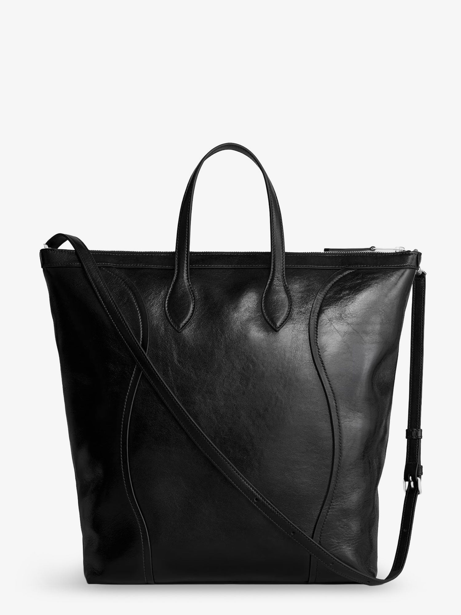 CELINE Celine Men Cabas Leather Shopping Bag With Front Logo