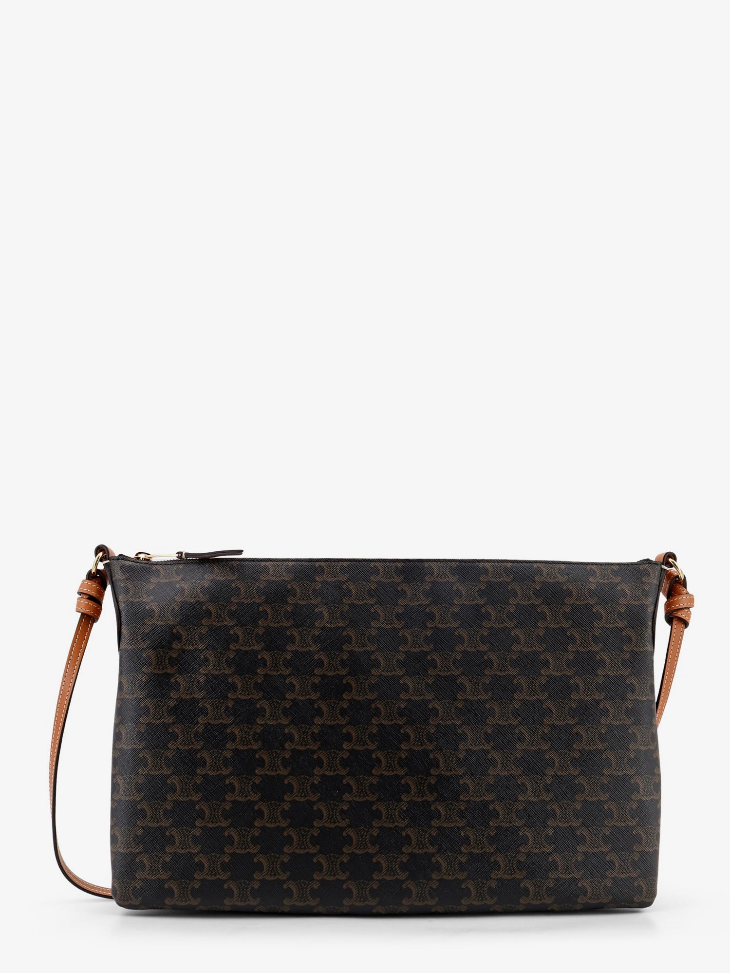 Celine Women Duo Triomphe Canvas Shoulder Bag