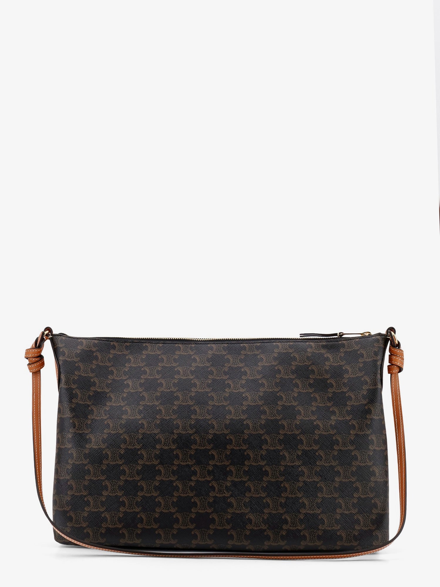 Celine Women Duo Triomphe Canvas Shoulder Bag
