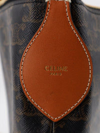 Celine Women Duo Triomphe Canvas Shoulder Bag