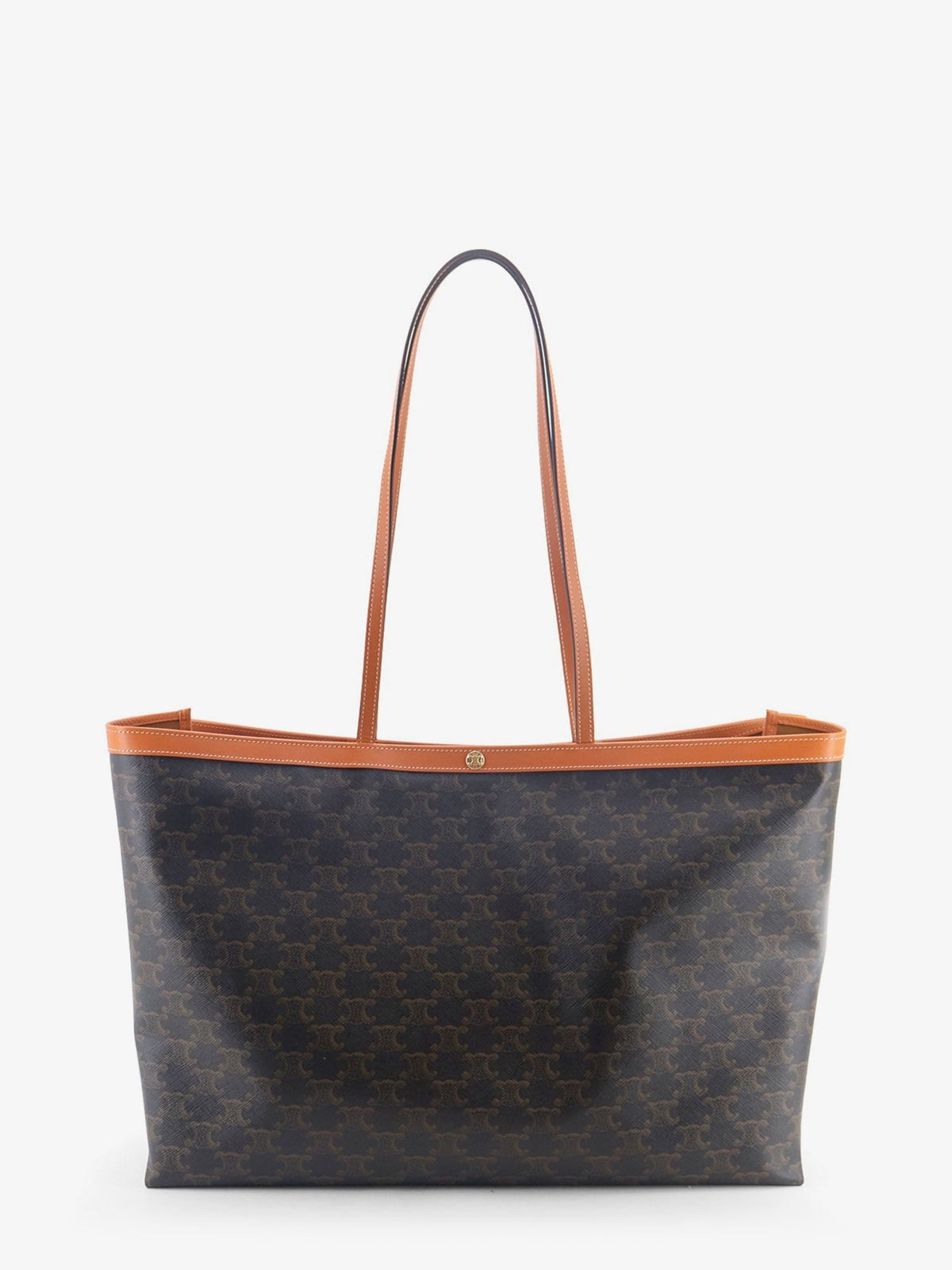 CELINE Celine Women Medium Cabas Triomphe Canvas Shoulder Bag