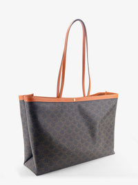 CELINE Celine Women Medium Cabas Triomphe Canvas Shoulder Bag