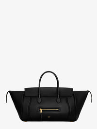CELINE Celine Women Luggage Leather Handbag With Logo Lettering On The Front