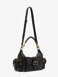 Chloe' Women Carry Shiny Buffalo Leather Shoulder Bag